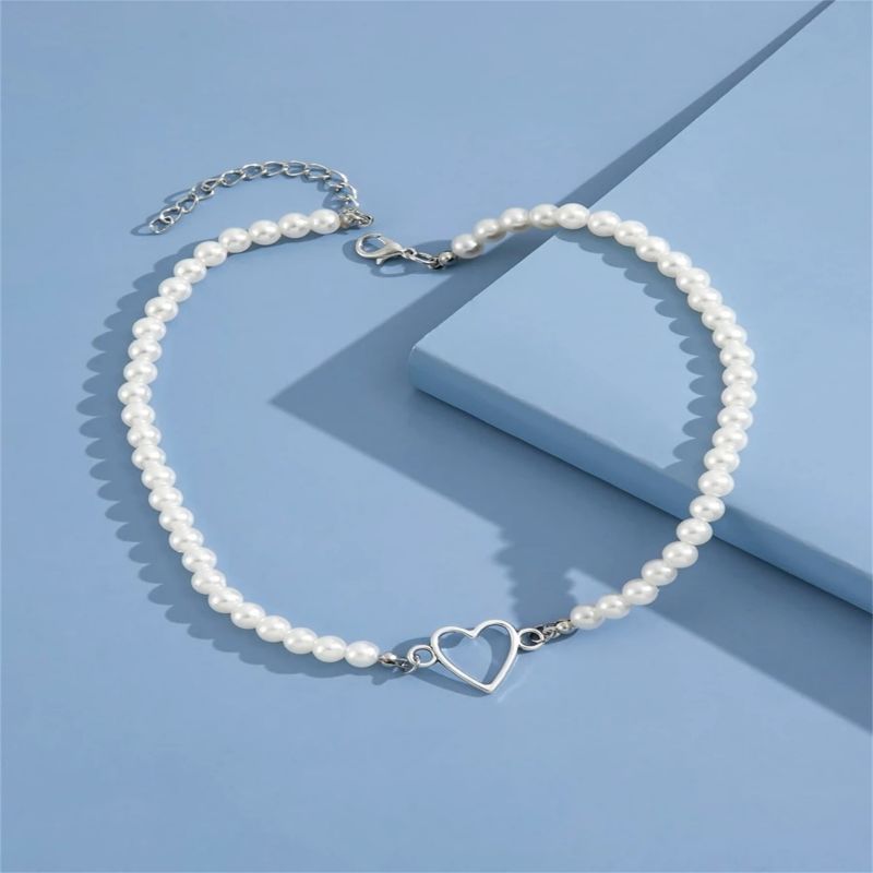 Trendy Love Pearl Necklace Female