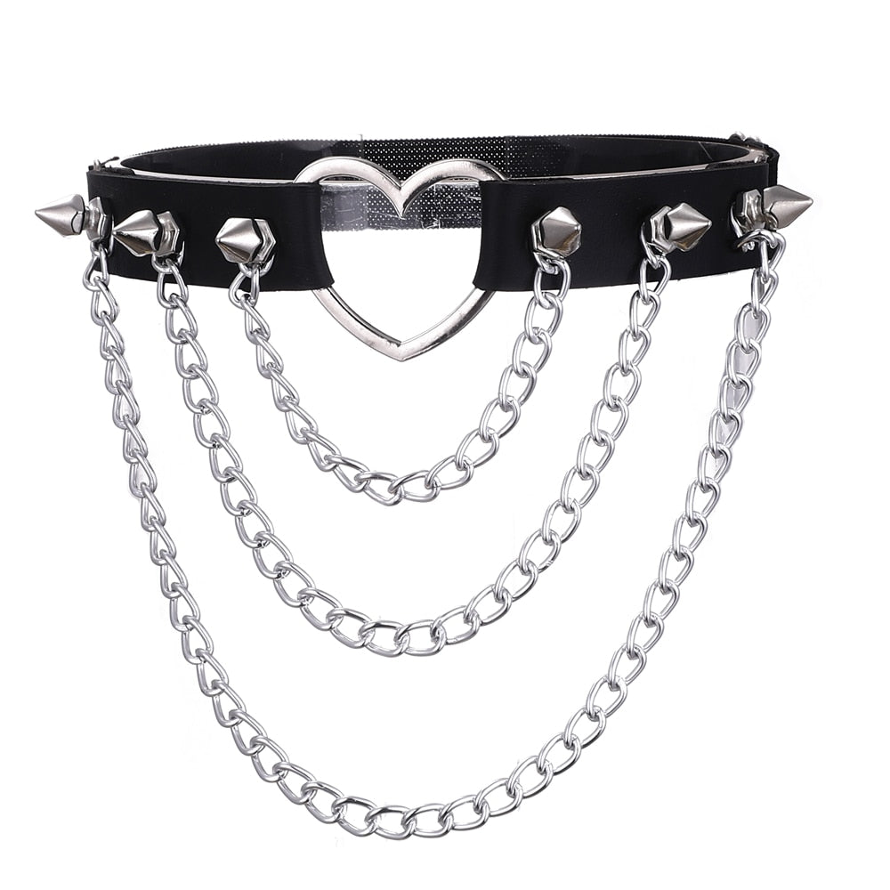 Sexy Leg Chain Elastic Spiked Leg Harness