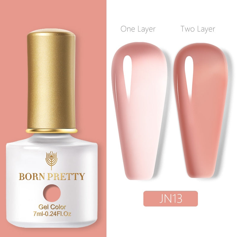 BORN PRETTY Vernis à Ongles Gel Rose Laiteux