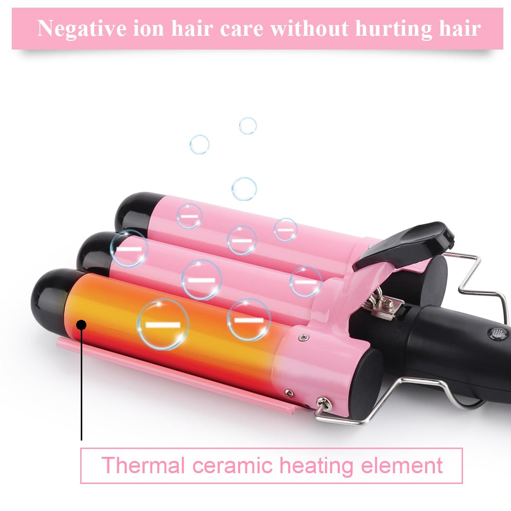 3 Barrels Hair Curling Iron Automatic