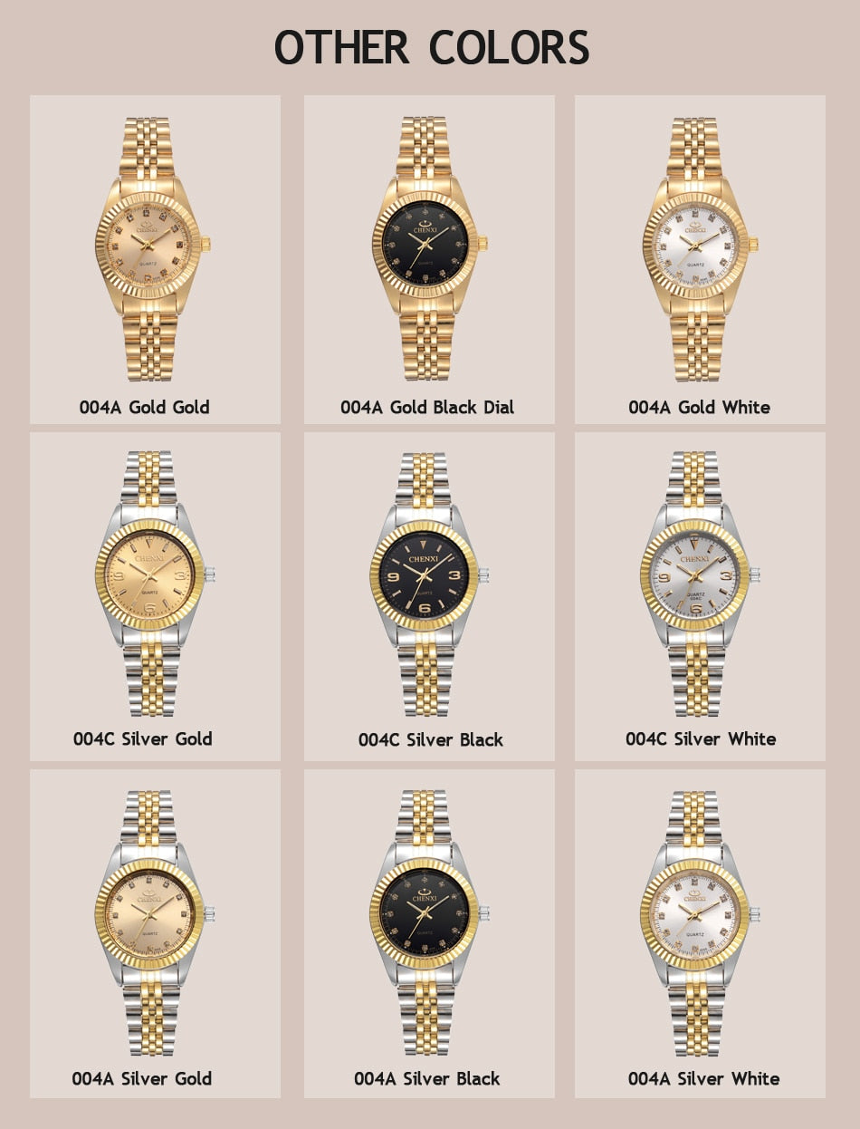 CHENXI Women Golden & amp Silver Classic