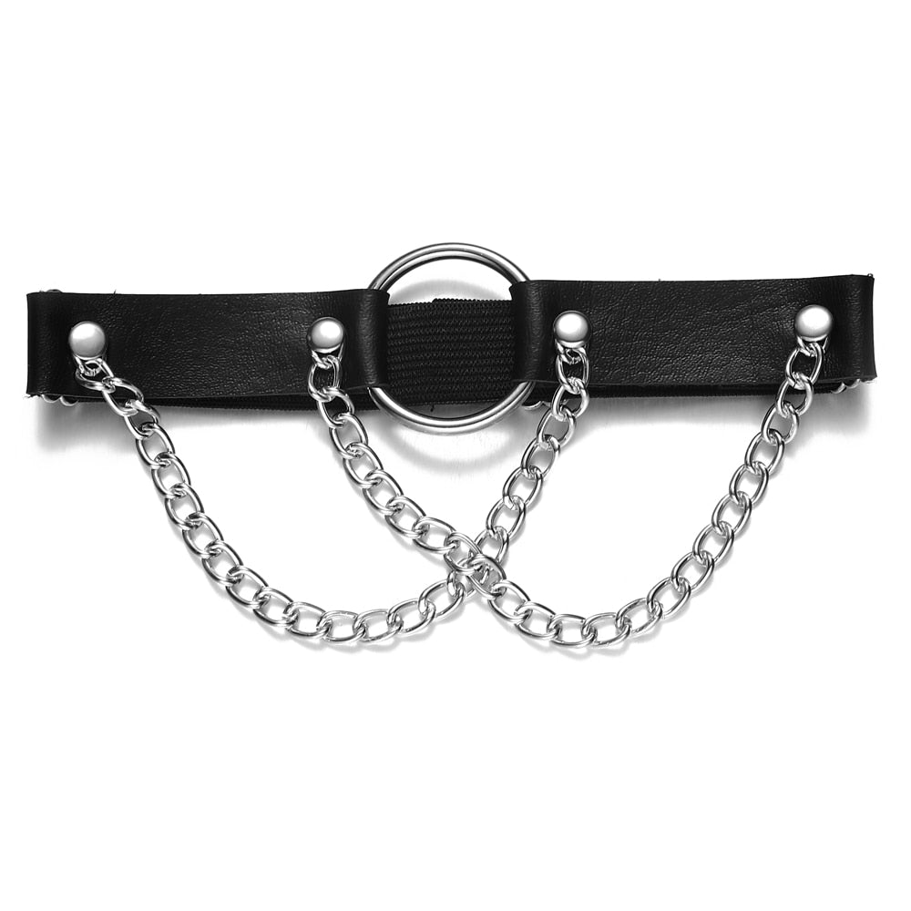 Sexy Leg Chain Elastic Spiked Leg Harness