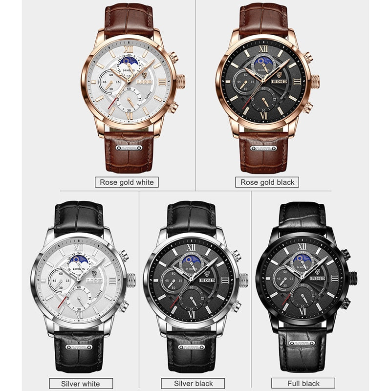 2022 LIGE Men Watches Top Brand Luxury