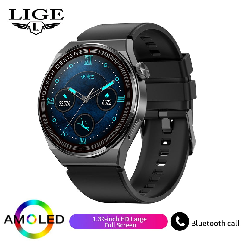 LIGE New Smart Watch Men AMOLED