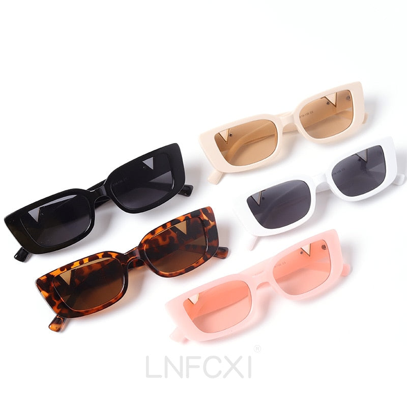 LNFCXI Retro Small Frame Cat Eye Sunglasses