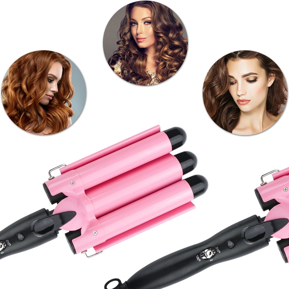 3 Barrels Hair Curling Iron Automatic