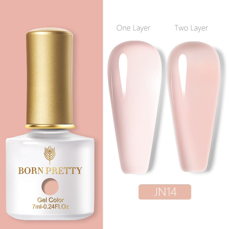 BORN PRETTY Vernis à Ongles Gel Rose Laiteux