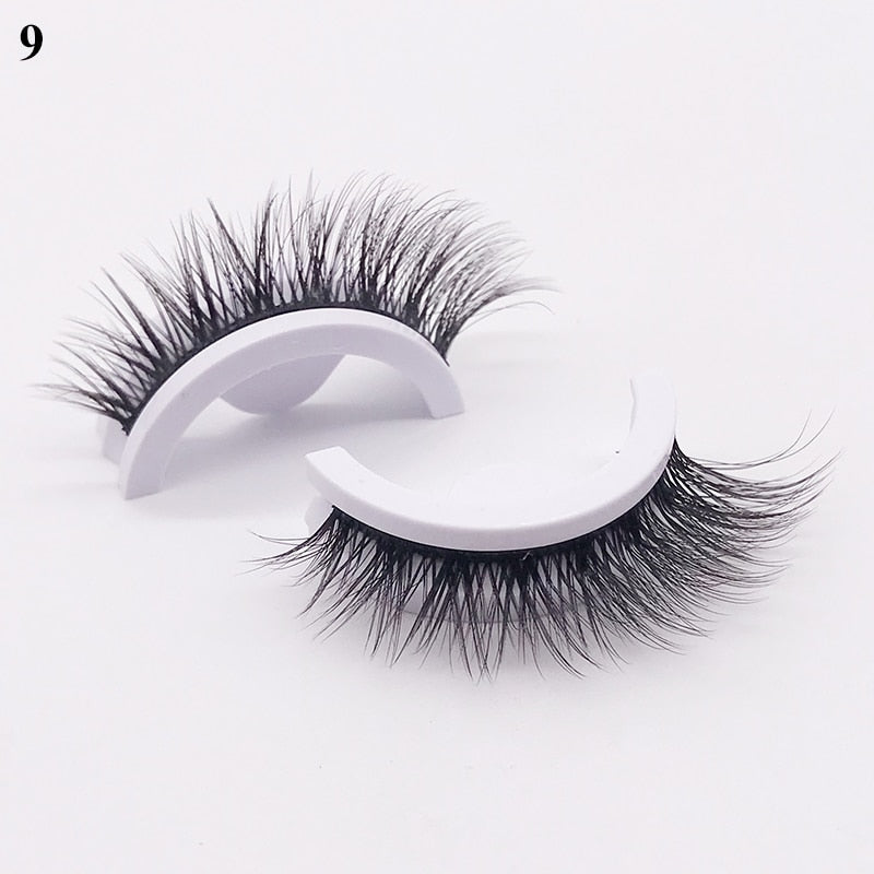 1Pair Reusable Self-adhesive False Eyelashes