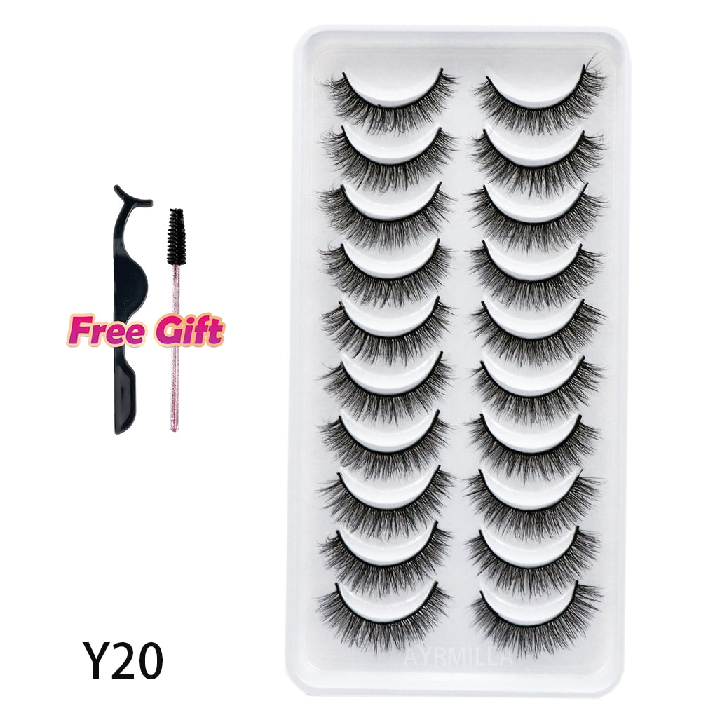 5/10Pairs 3D Mink Lashes Natural Eyelashes