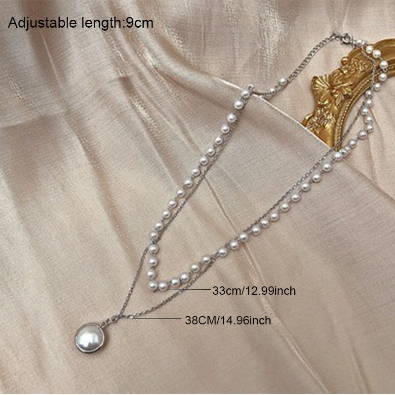 Women Fashion Vintage Pearl Necklace