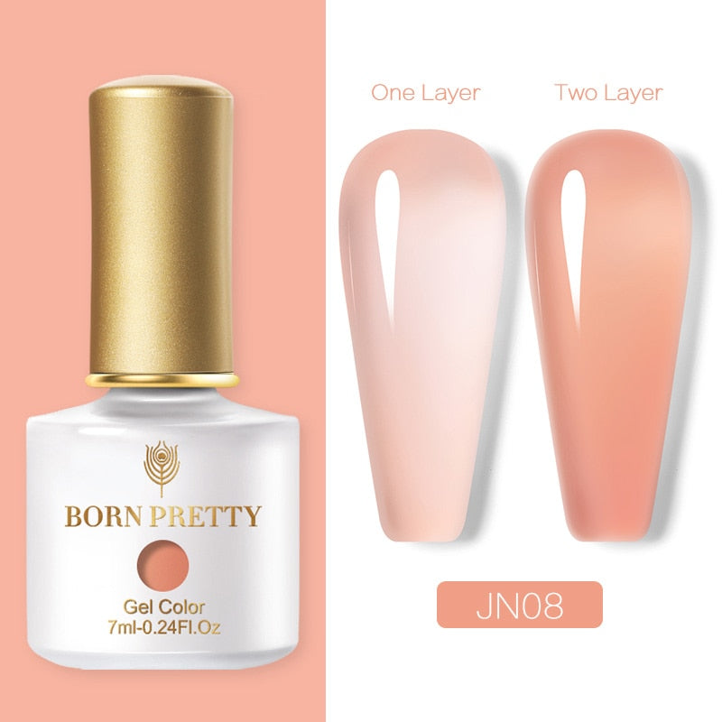 BORN PRETTY Vernis à Ongles Gel Rose Laiteux