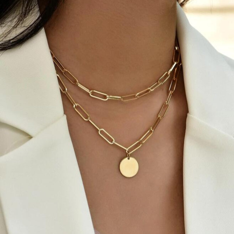 Collier pendentif en cristal simple