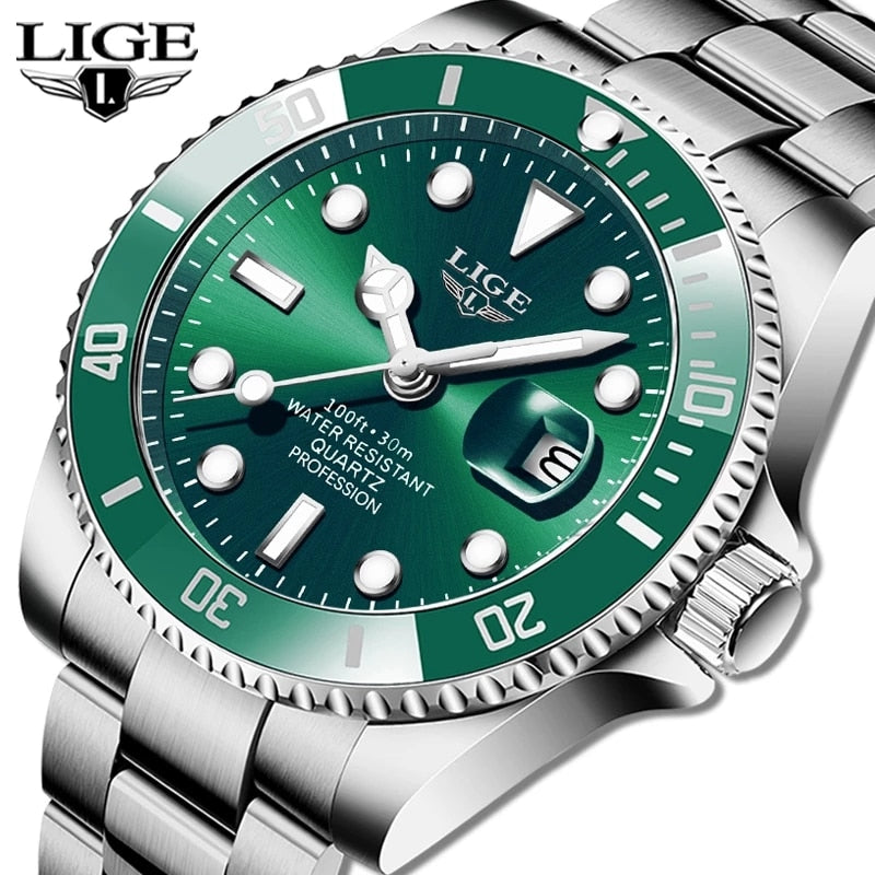 LIGE Top Brand Luxury Fashion Diver