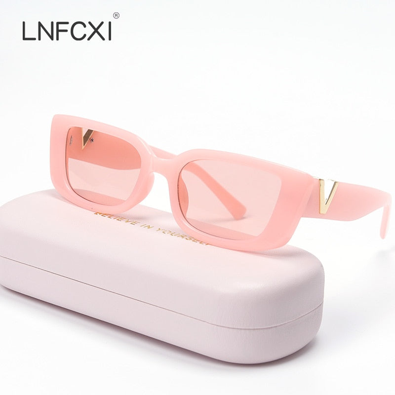 LNFCXI Retro Small Frame Cat Eye Sunglasses