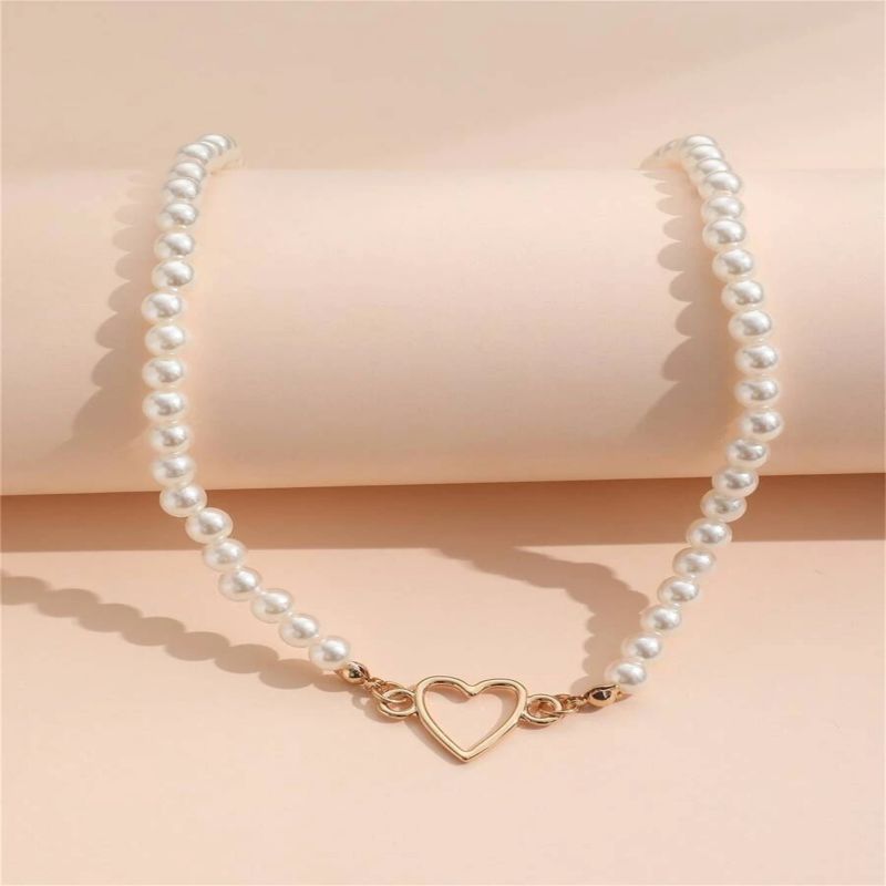 Trendy Love Pearl Necklace Female