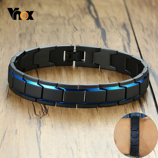 Vnox 12mm Bracelet Homme Acier Inoxydable