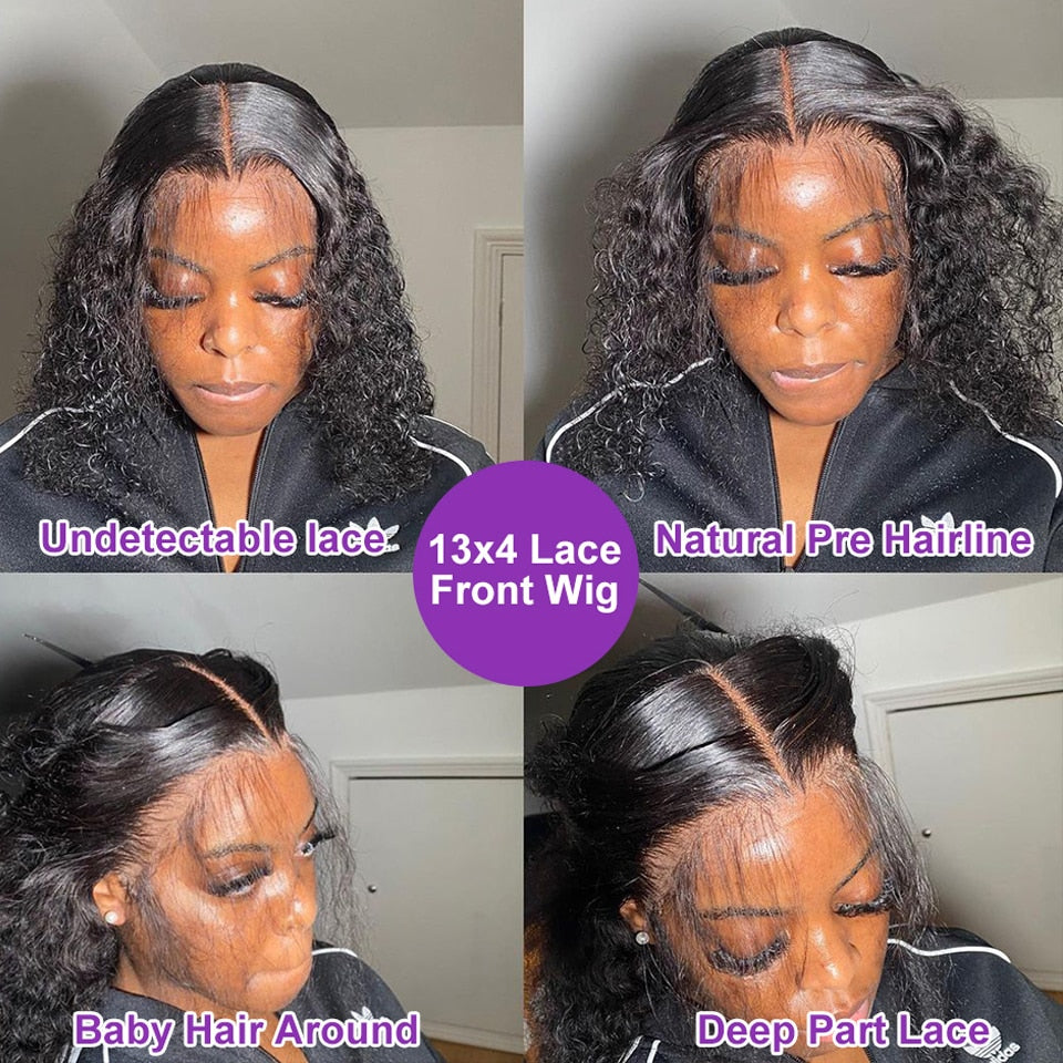 13x4 Kinky Curly Lace Front Human Hair