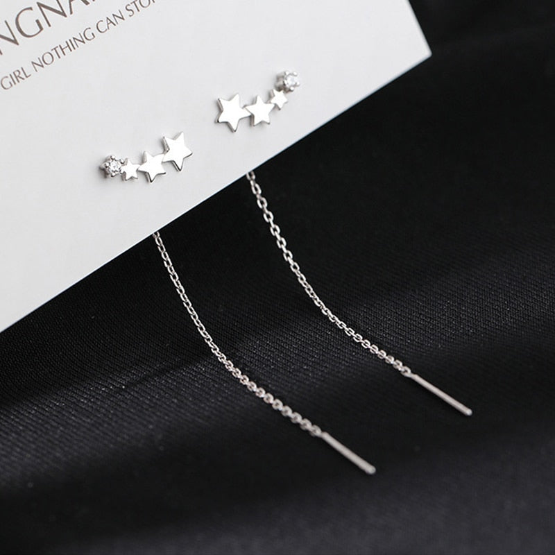 Trend Simulation Pearl Long Earrings