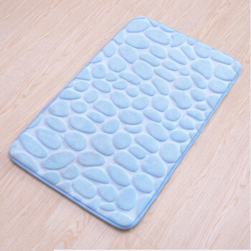 Tapis de bain en relief pavé de salle de bain tapis antidérapants dans le lavabo baignoire tapis de sol latéral salle de douche paillasson coussin en mousse à mémoire de forme