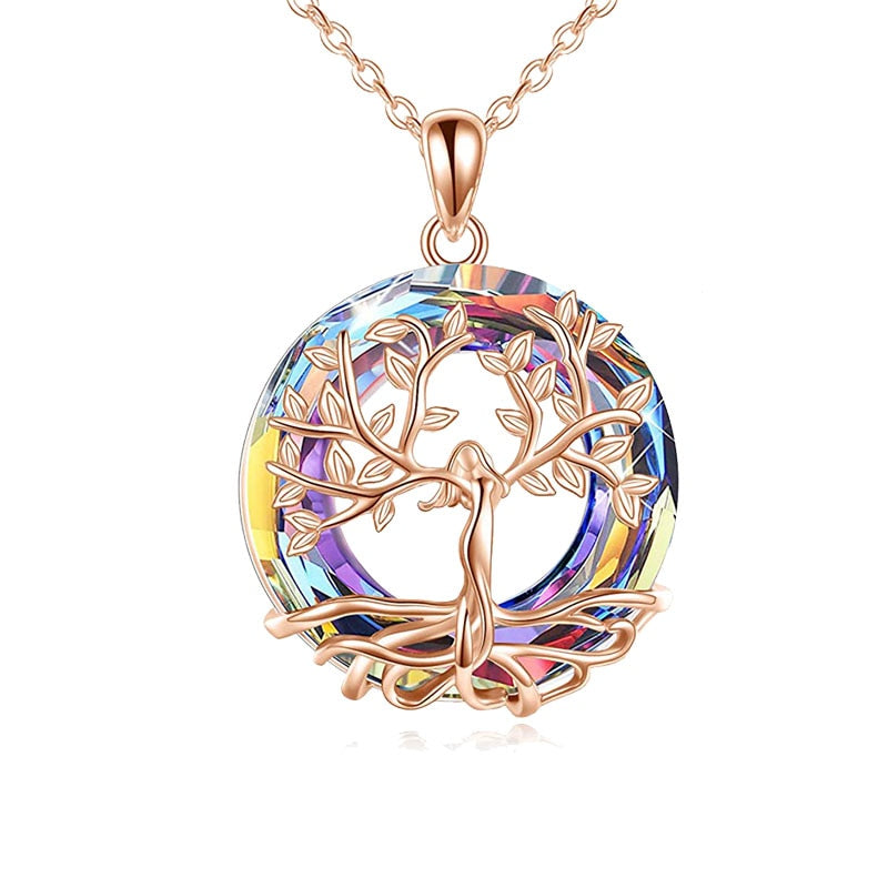 Collier Rond Arbre de Vie