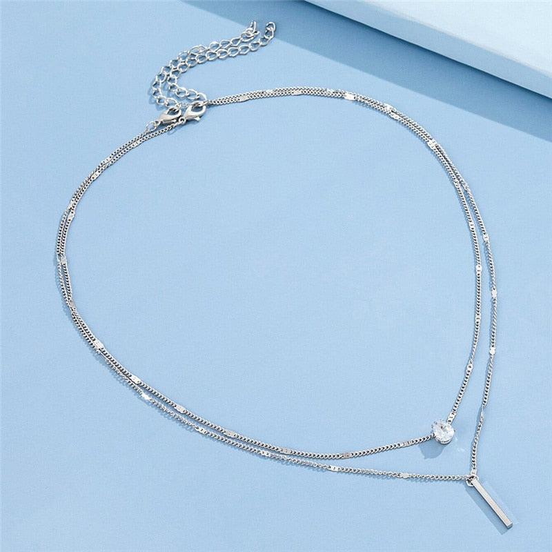 Collier pendentif en cristal simple