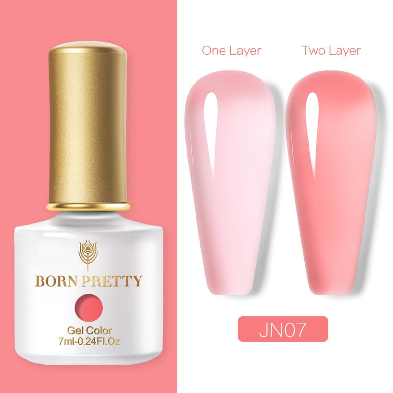 BORN PRETTY Vernis à Ongles Gel Rose Laiteux