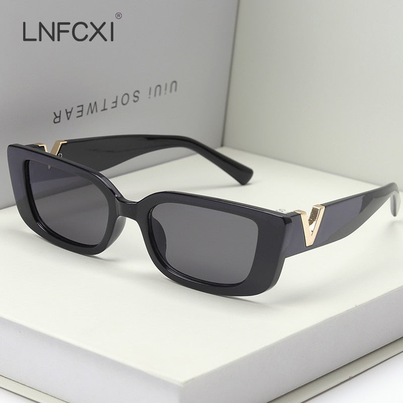 LNFCXI Retro Small Frame Cat Eye Sunglasses