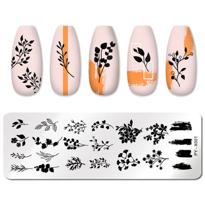 PICT YOU 12*6 cm Nail Art Modèles Estampage Plaque Conception Fleur Animal Verre Température Dentelle Timbre Modèles Plaques Image