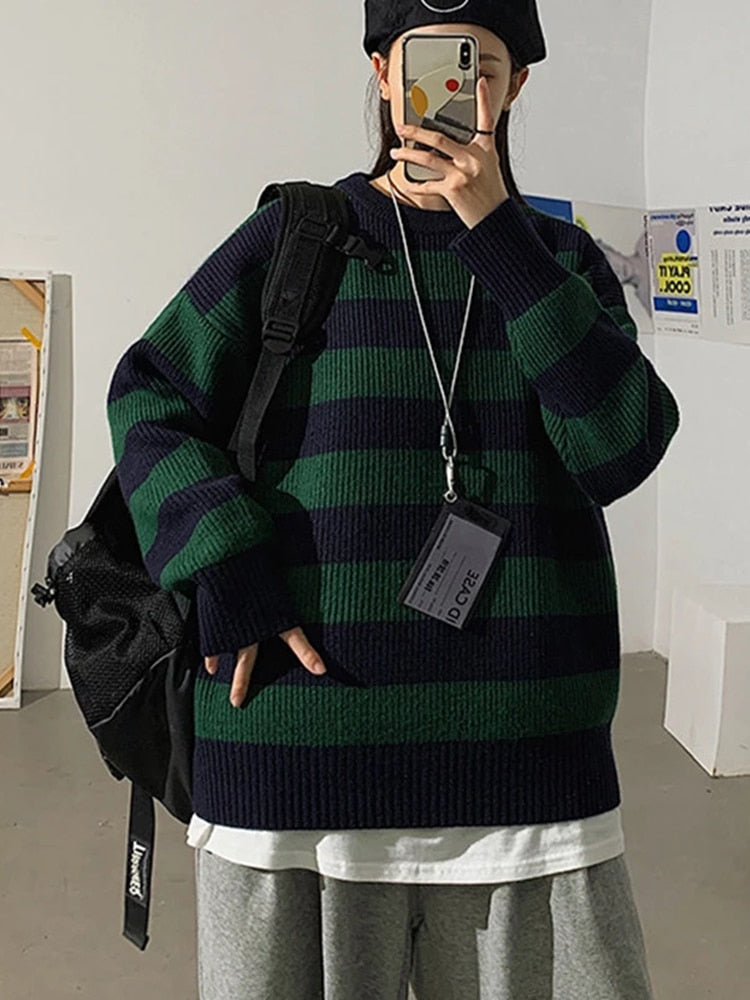 Striped Sweater Women Casual Oversized