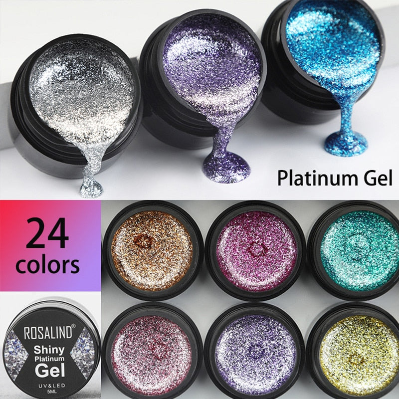 ROSALIND Gel Nail Polish Glitter