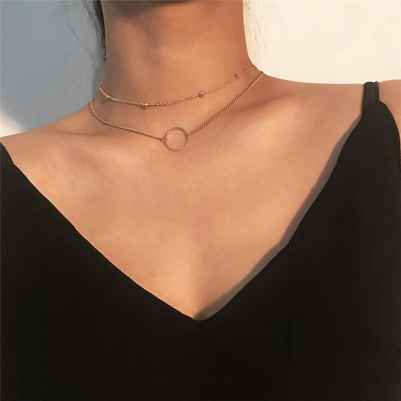 Collier pendentif en cristal simple