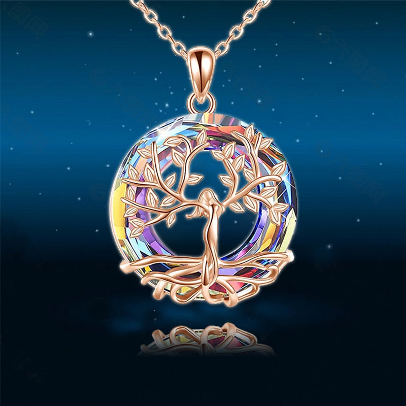 Collier Rond Arbre de Vie