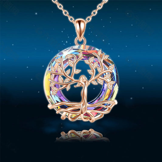 Collier Rond Arbre de Vie