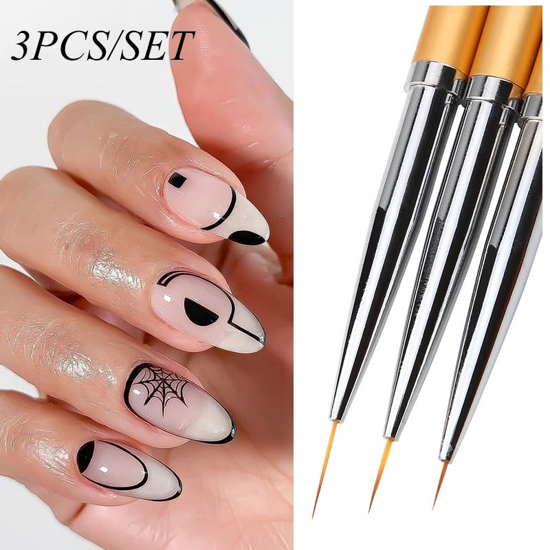 3Pcs French Stripe Nail Art Liner