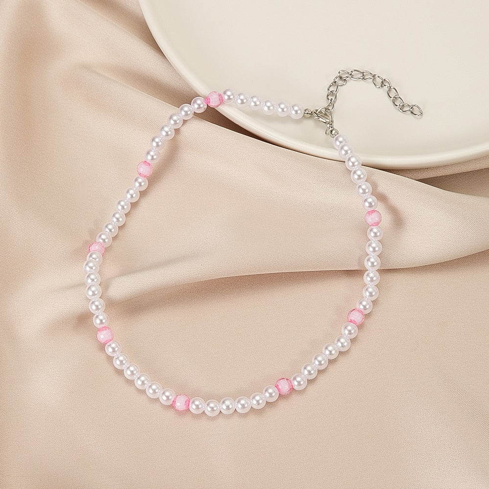 Trendy Love Pearl Necklace Female