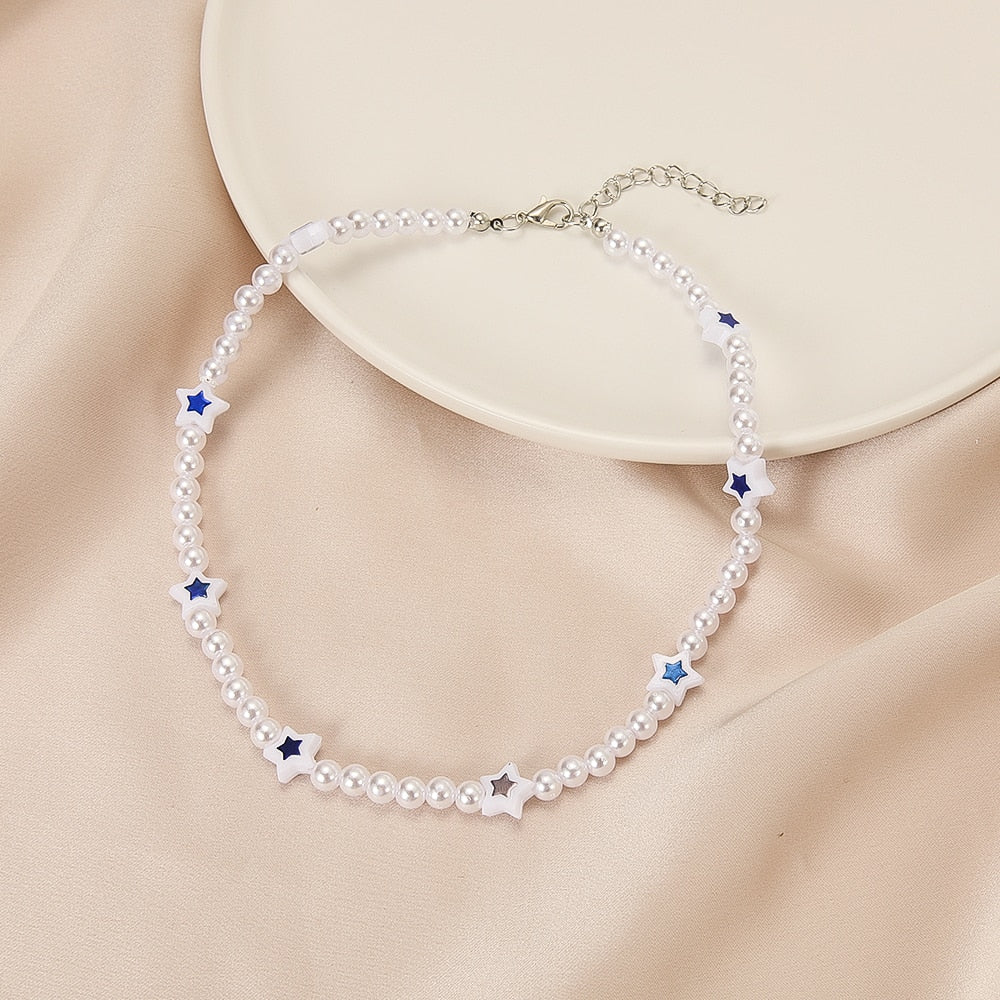 Collier de perles d'amour à la mode Femme