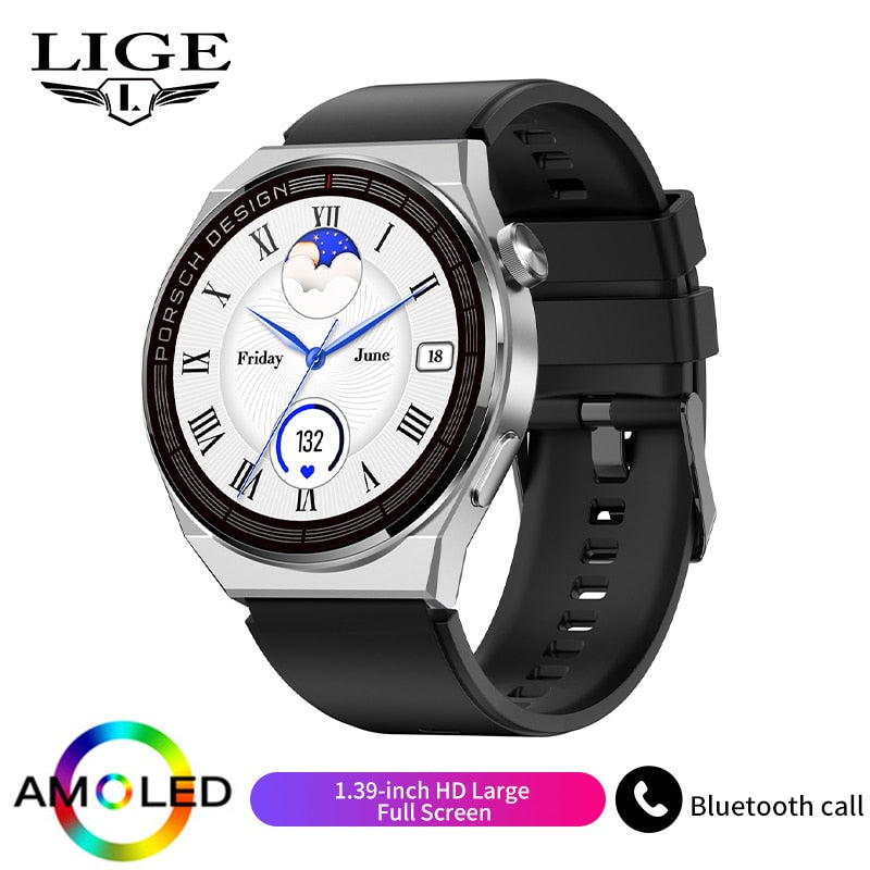 LIGE New Smart Watch Men AMOLED