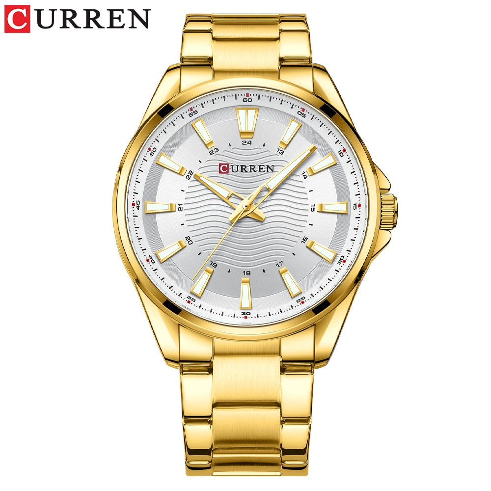 CURREN Classique Simple Acier Inoxydable