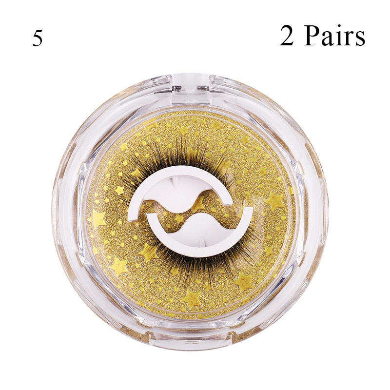 1Pair Reusable Self-adhesive False Eyelashes